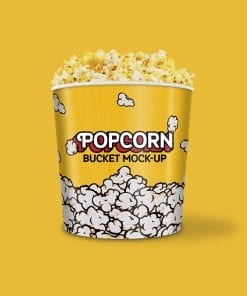 popcorn bucket mockup