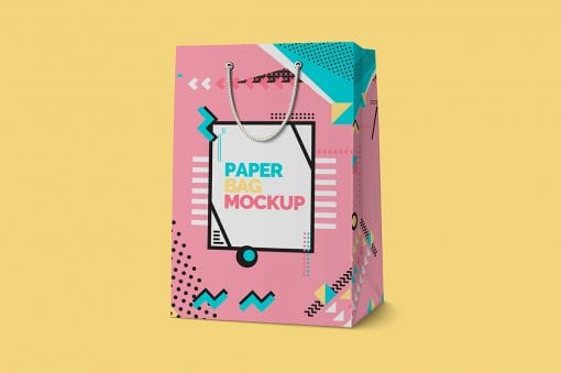 Paper Shopping Bag Mockup 1