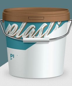 Plastic Paint Bucket Mockup 1