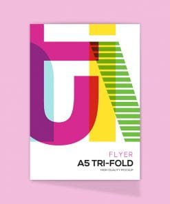 Tri-Fold A5 Brochure Mockup 2