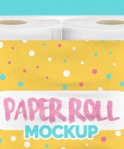 Pack of Paper Roll Mockup 3