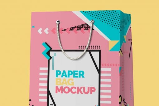 Paper Shopping Bag Mockup 3