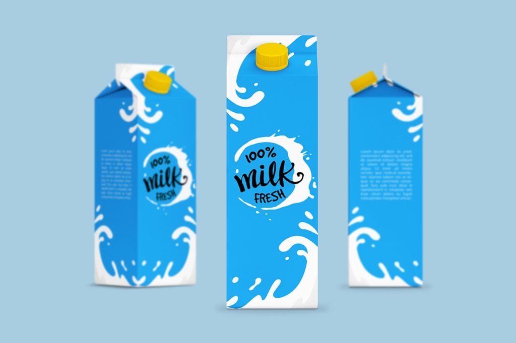 Milk/Juice Carton Packaging Mockup | Mockupslib