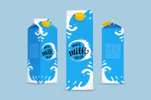 Milk/Juice Carton Packaging Mockup 3