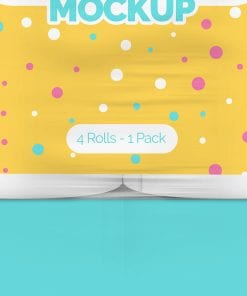 Pack of Paper Roll Mockup 4