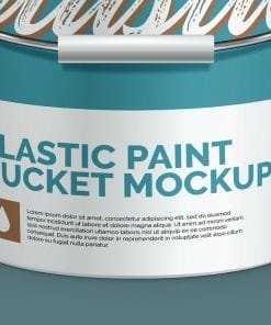 Plastic Paint Bucket Mockup 5