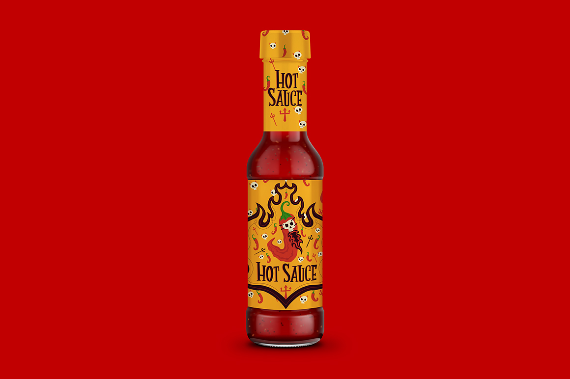 Download Free Hot Sauce Bottle Mockup Yellowimages Mockups