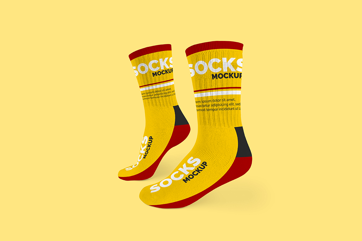 Pair of Socks Mockup | Mockupslib