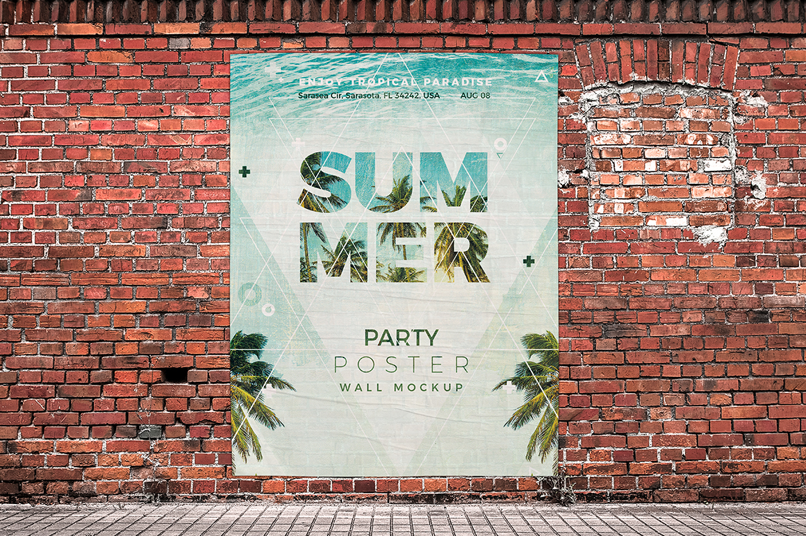 Download 5 Event Party Street Wall Poster Mockups Mockupslib