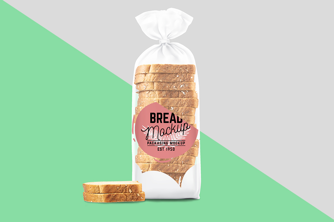 Bread Packaging Mockup (Normal and Integral) | Mockupslib