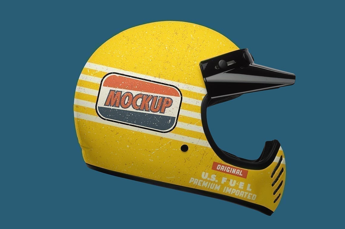 Download Vintage Motorcycle Helmet Mockup Open Mockupslib