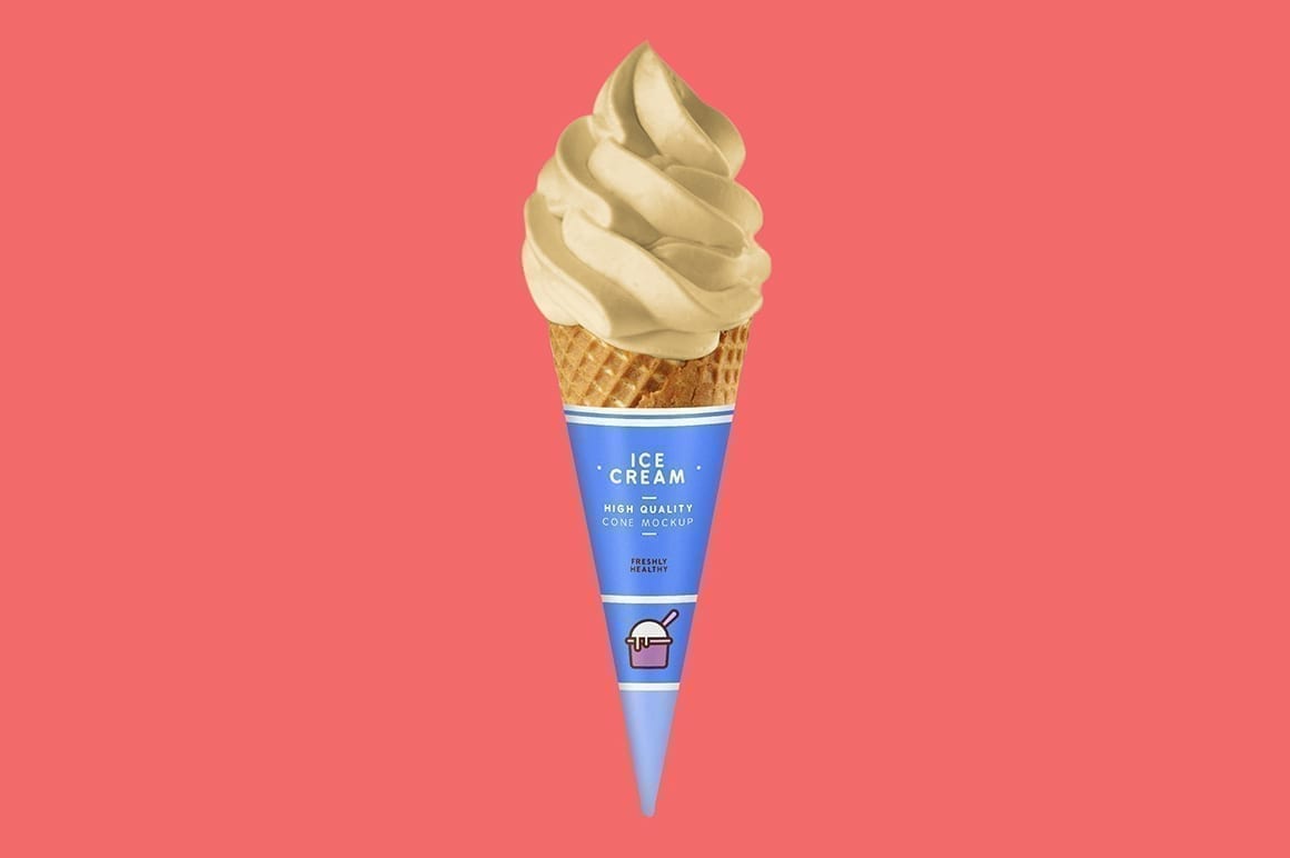 Ice Cream Cone Mockup Mockupslib