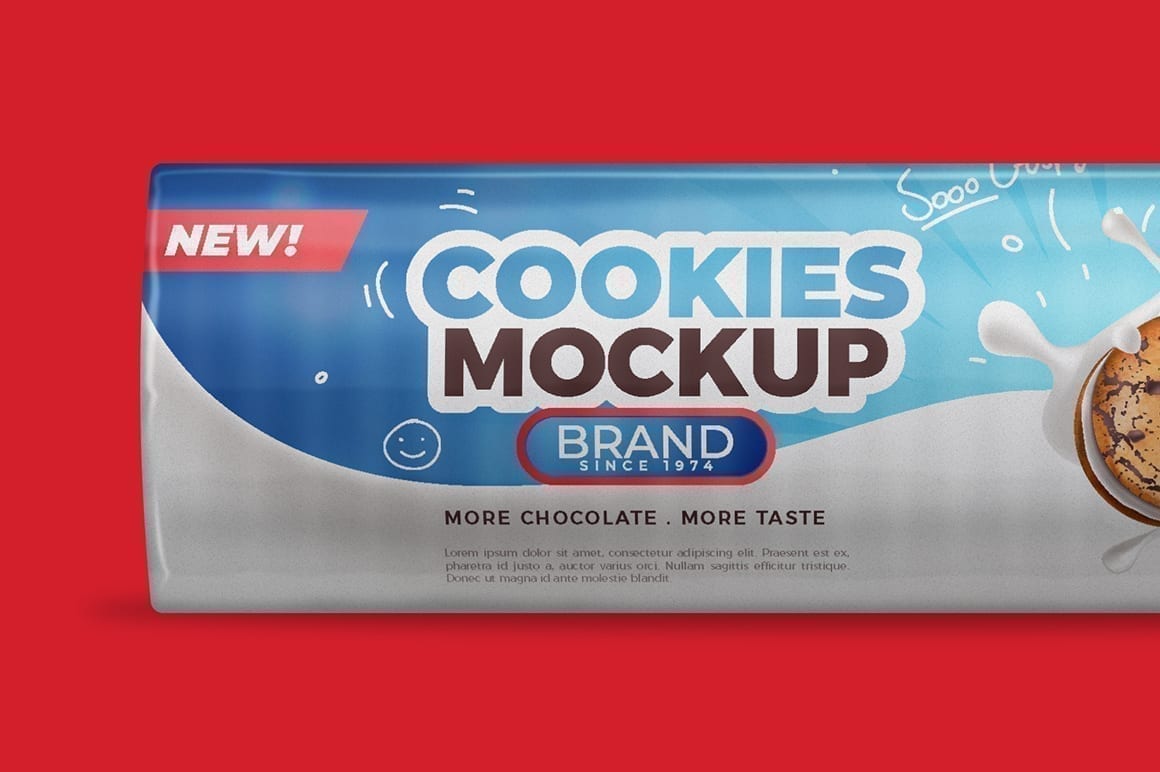 Download Round Cookies Wrapper Packaging Mockup | Mockupslib