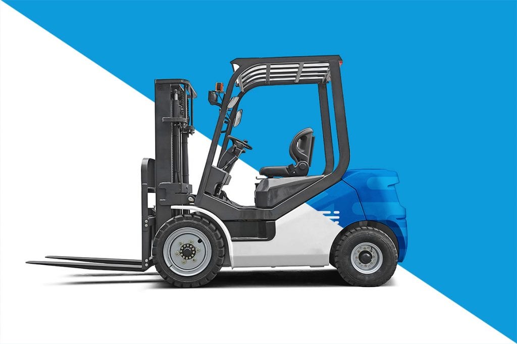 Forklift Mockup - Side View | Mockupslib